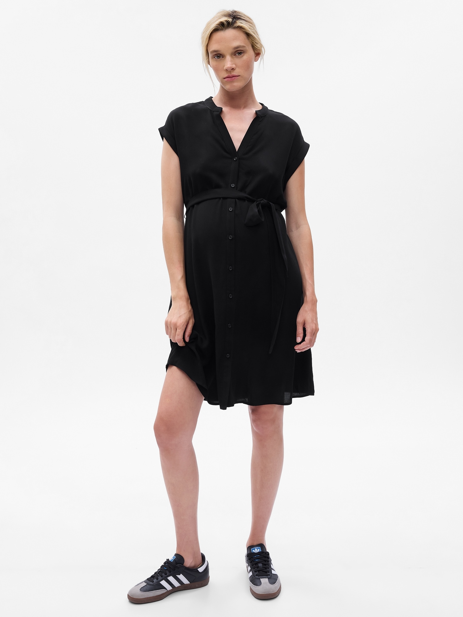 Gap Maternity Button-Front Midi Dress