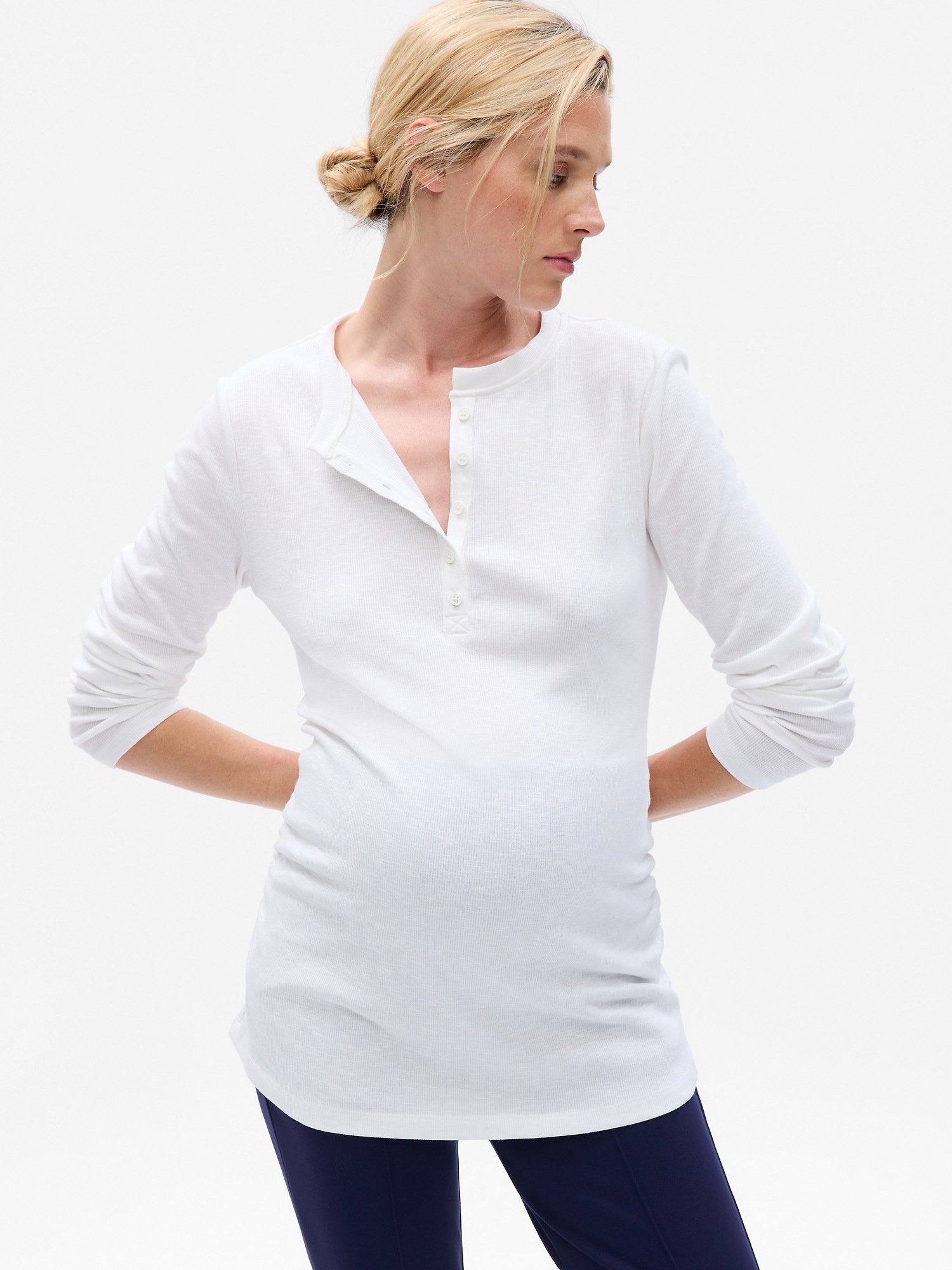 Maternity Rib Henley TShirt Gap