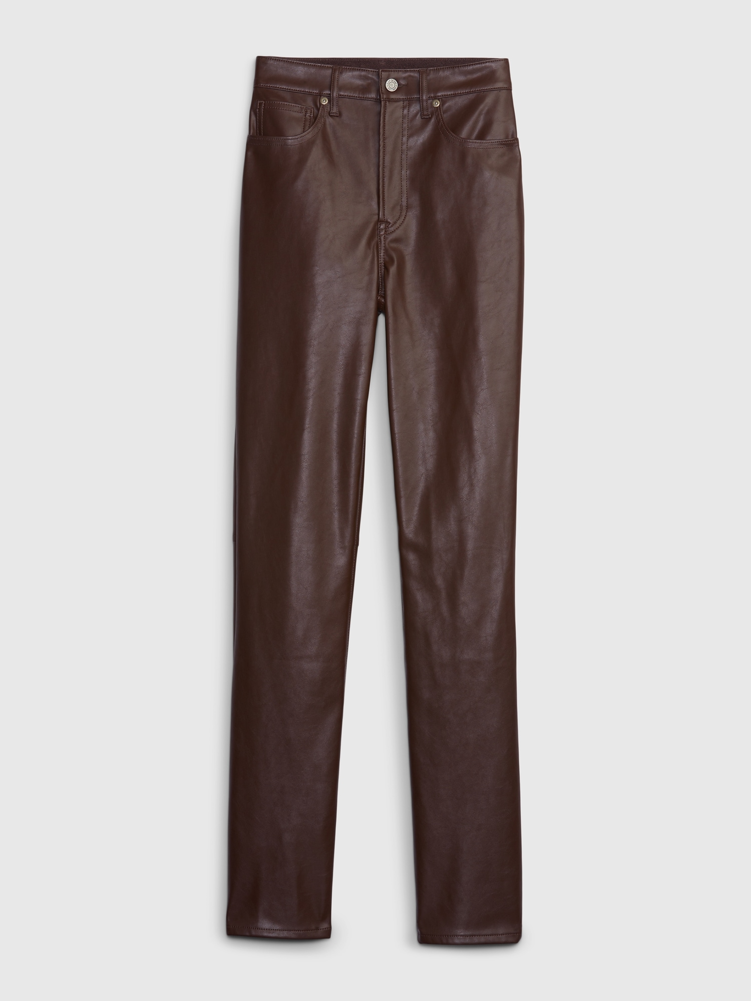 Gap 100% Leather Solid Brown Leather Pants Size 0 - 71% off