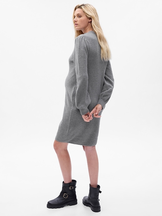 Image number 2 showing, Maternity CashSoft Turtleneck Mini Sweater Dress