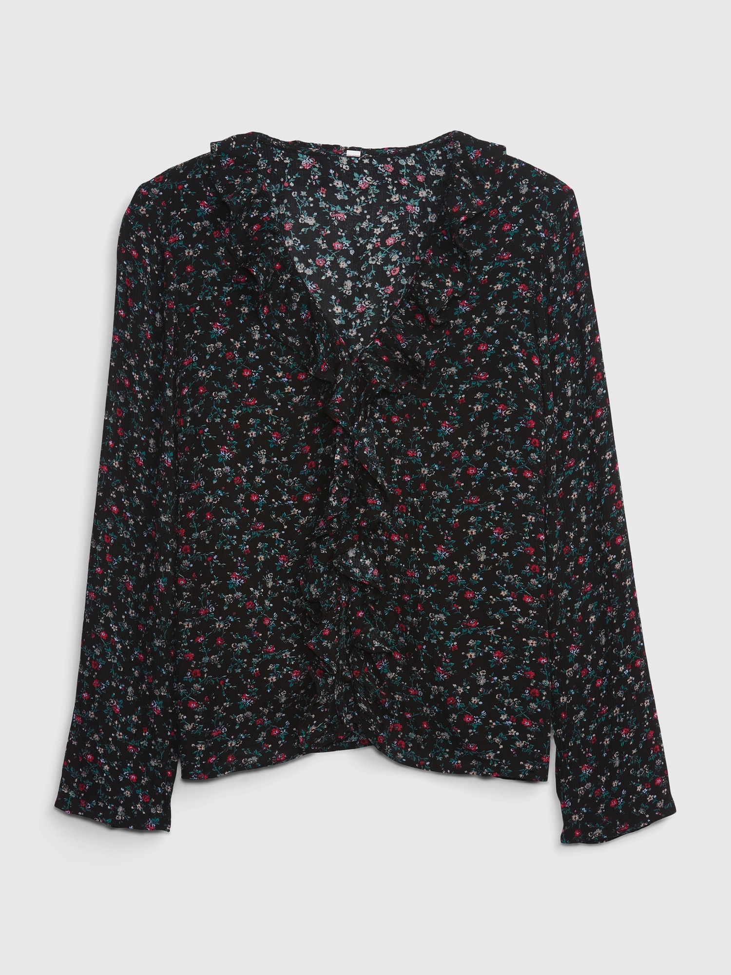 Ruffle V-Neck Shirt | Gap