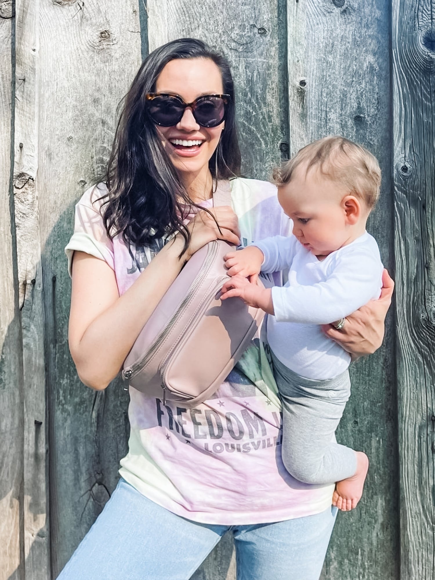 Blush Kibou Vegan Leather Diaper Bag Gap