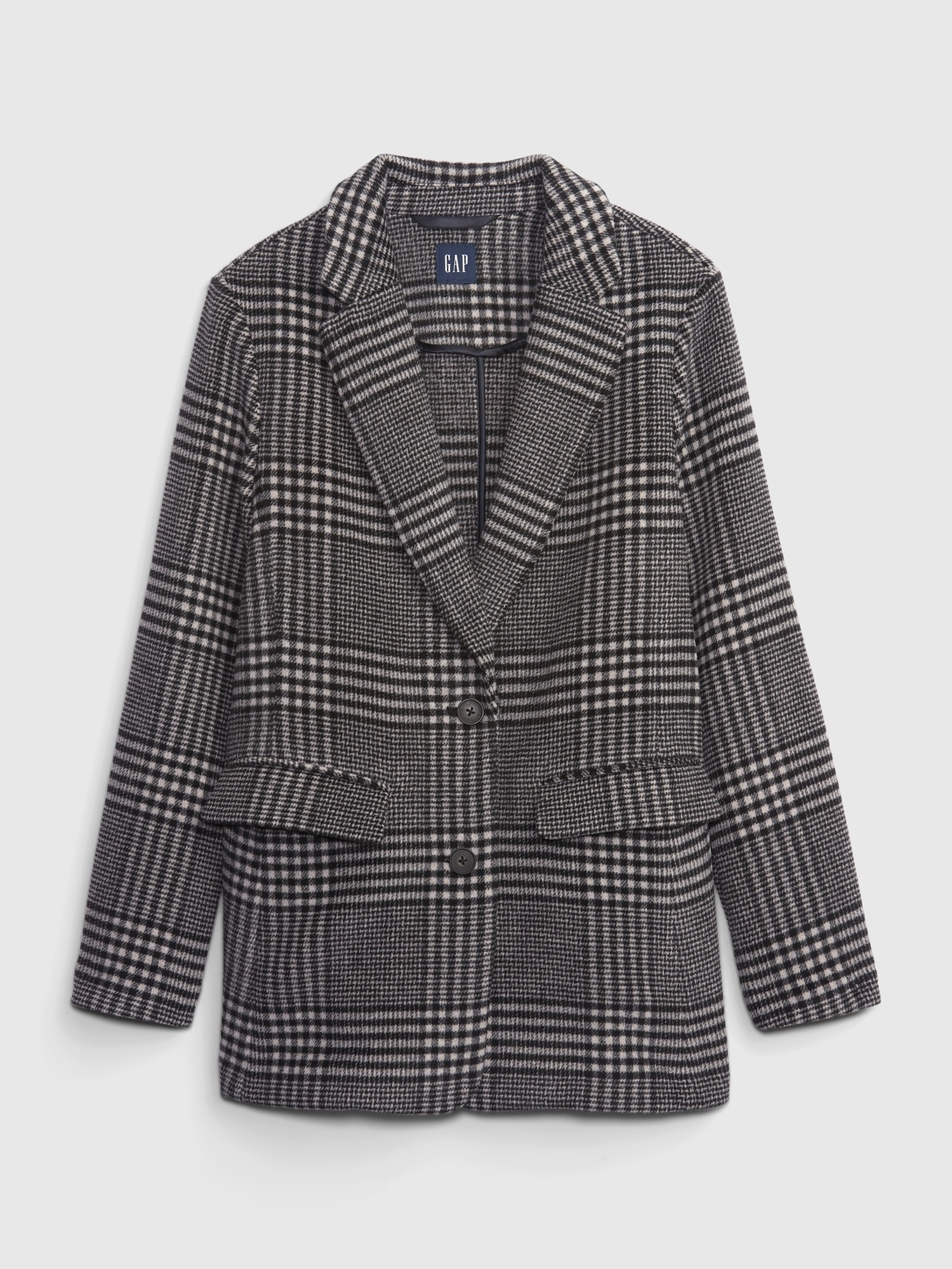 Plaid Wool Blazer