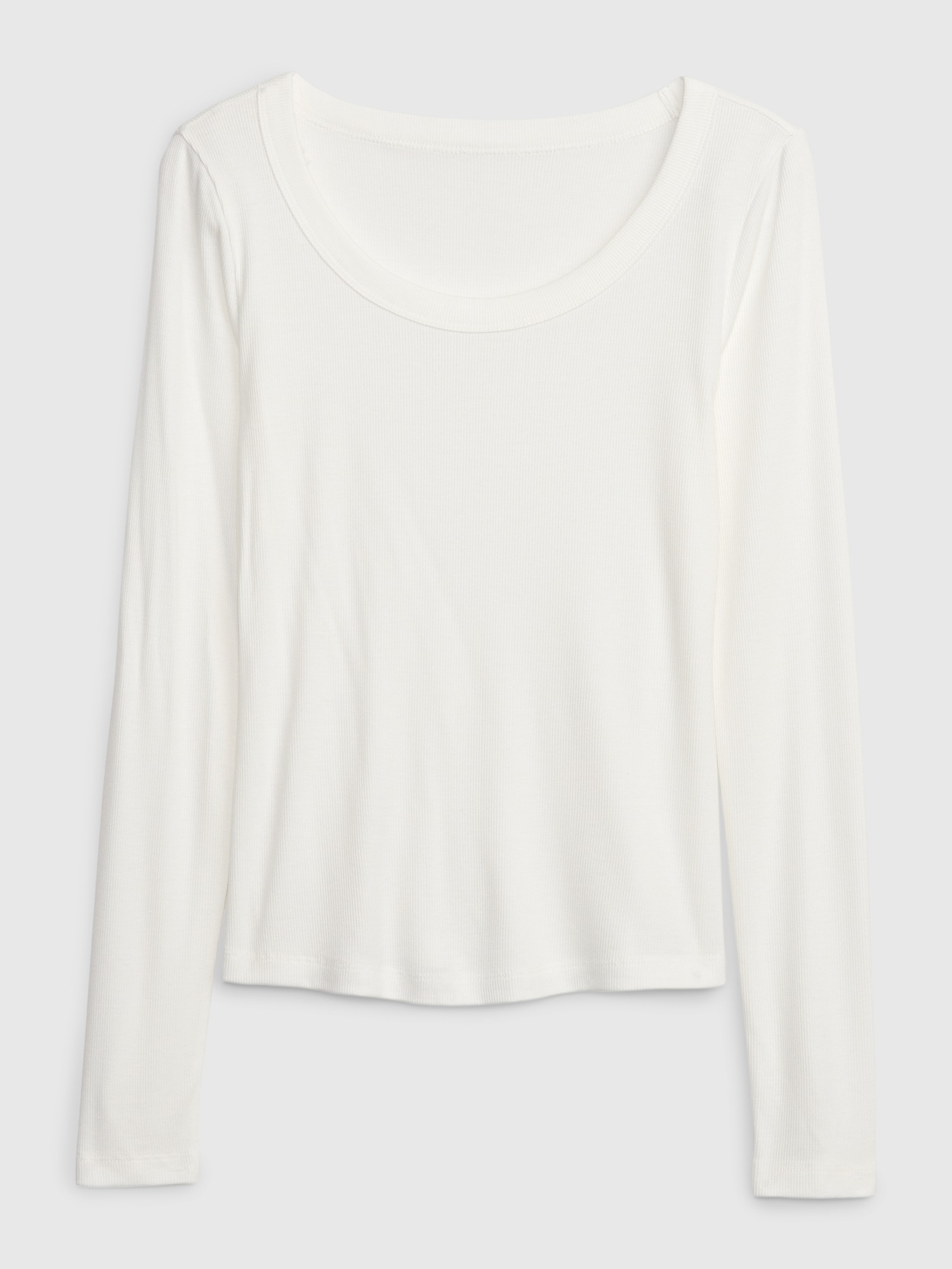 Mini Rib Scoop Neck T Shirt Gap