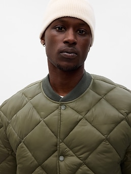 Recycled Quilted Bomber Jacket Gap