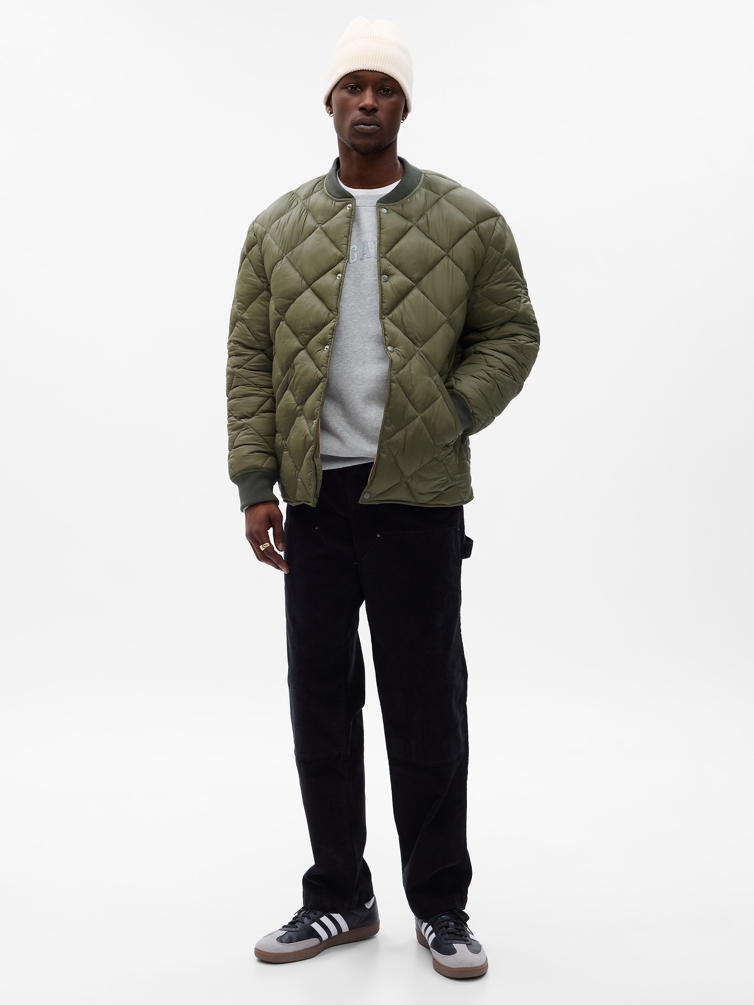 Recycled Quilted Bomber Jacket | Gap