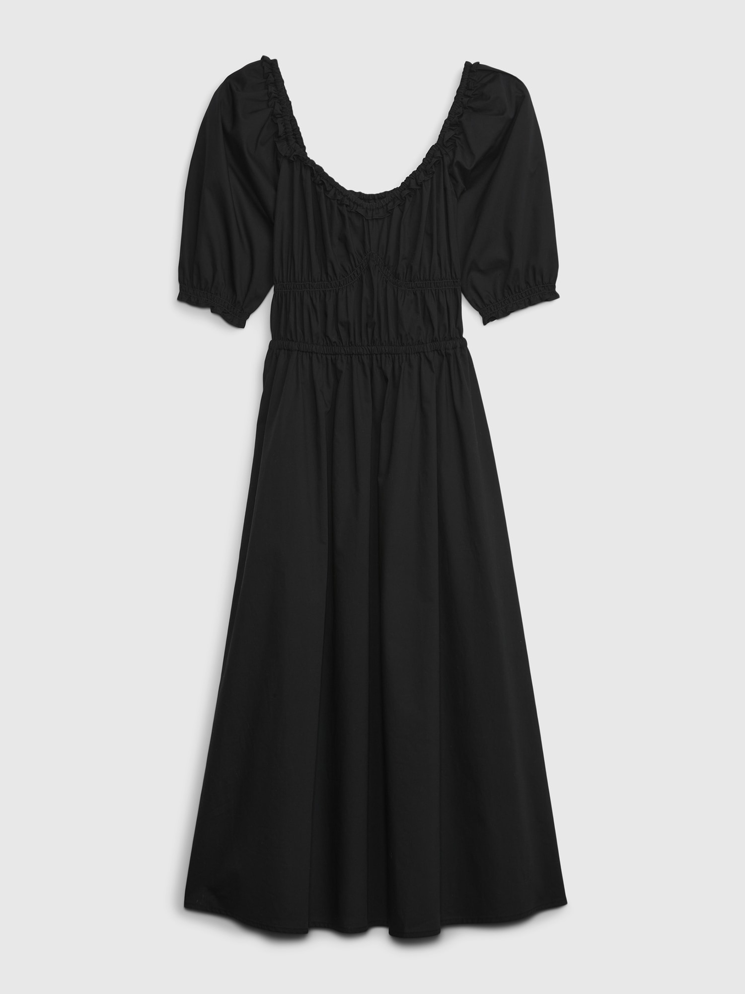Puff Sleeve Midi Dress Gap puff-sleeve-midi-dress-gap