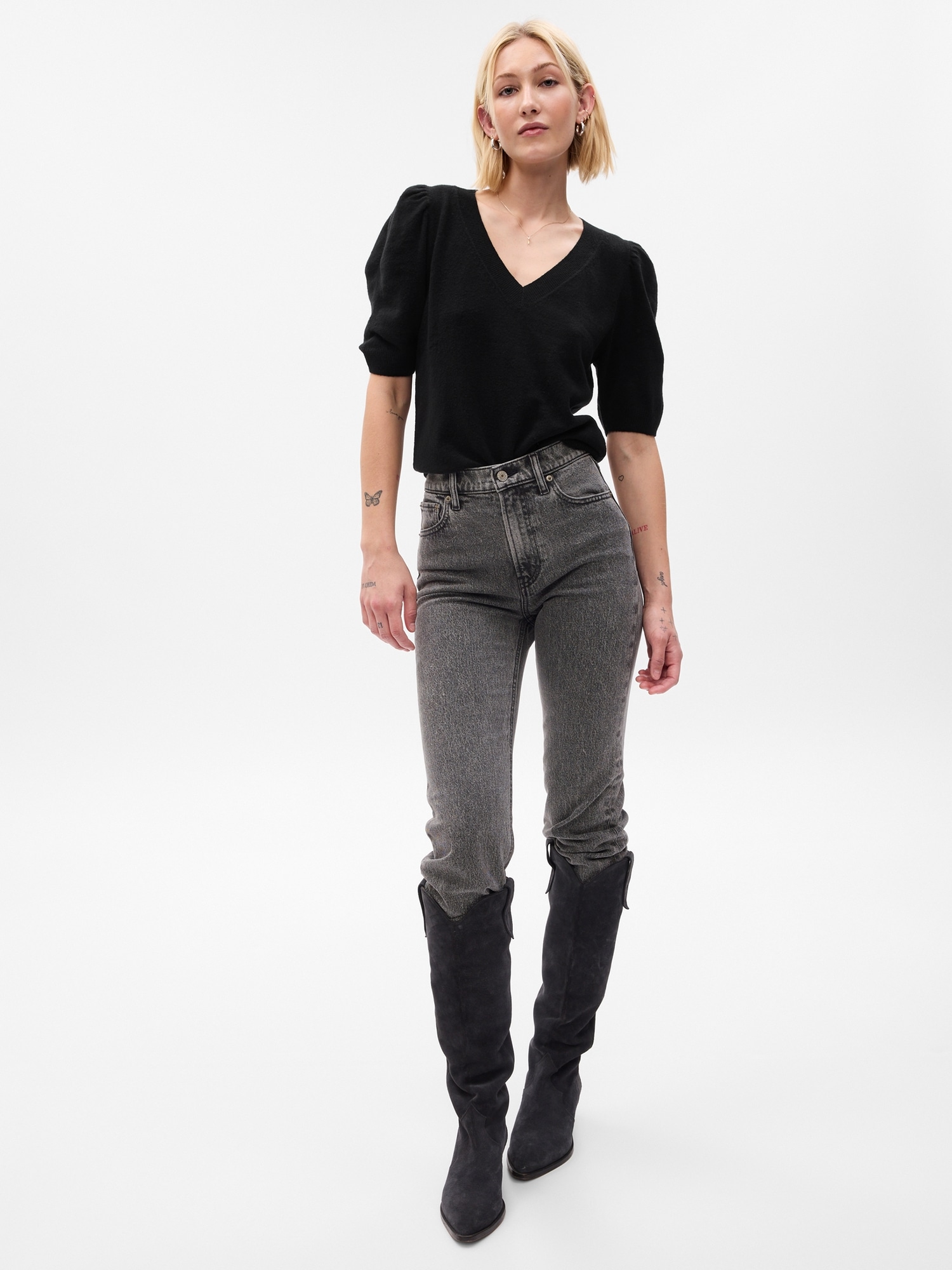 Gap balloon deals sleeve sweater