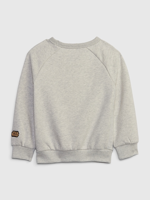 2 of 8 showing, with the color light grey heather of product babyGap &#124 Star Wars™ Grogu™ Sweatshirt