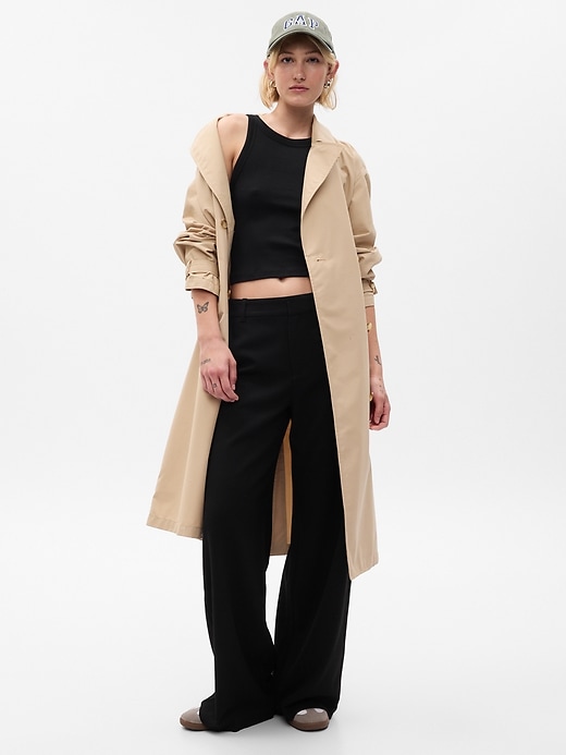 1 of 8 showing, with the color BLACK of product High Rise Wide-Leg Trousers