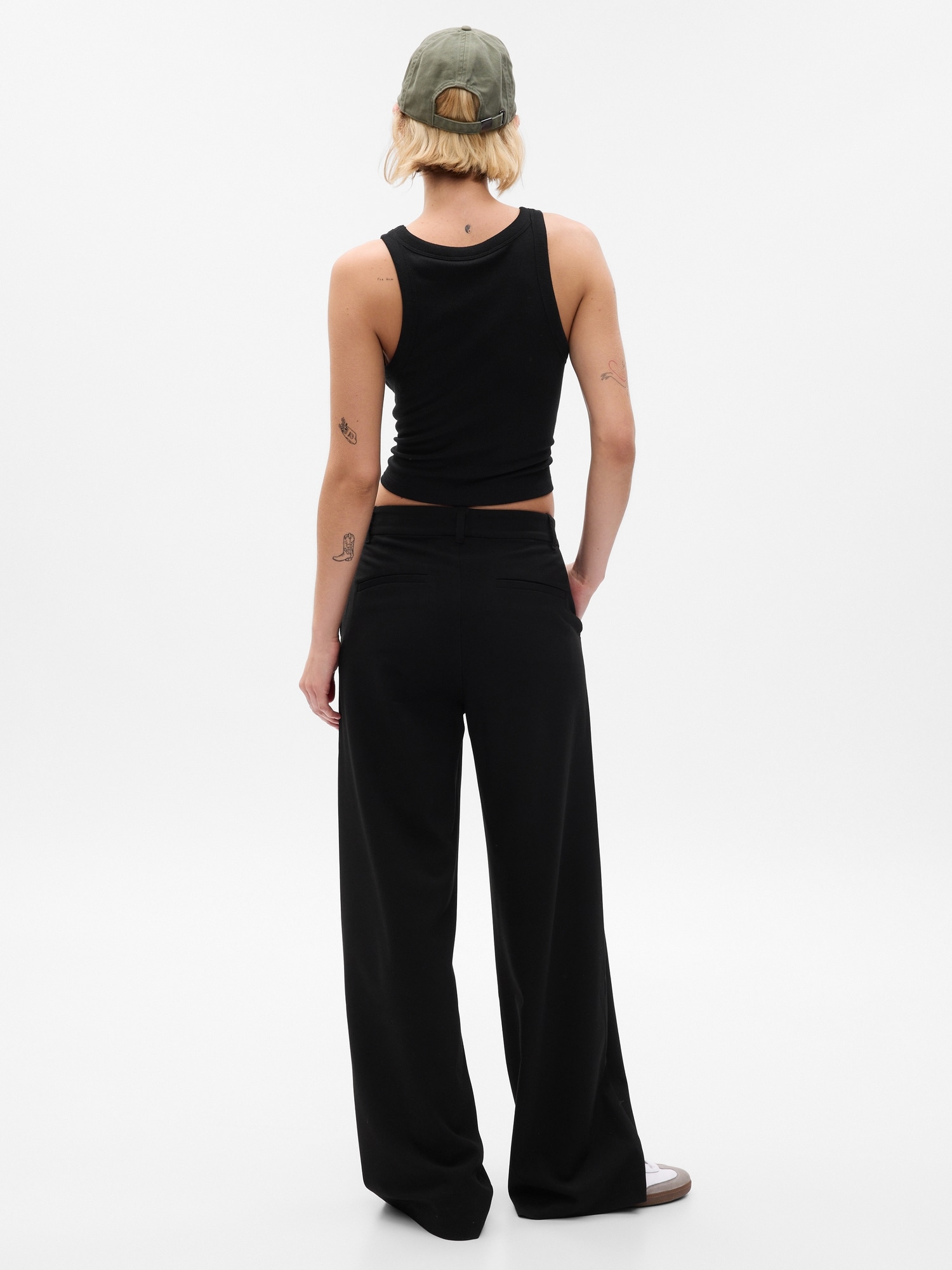 High Rise Wide-Leg Trousers | Gap