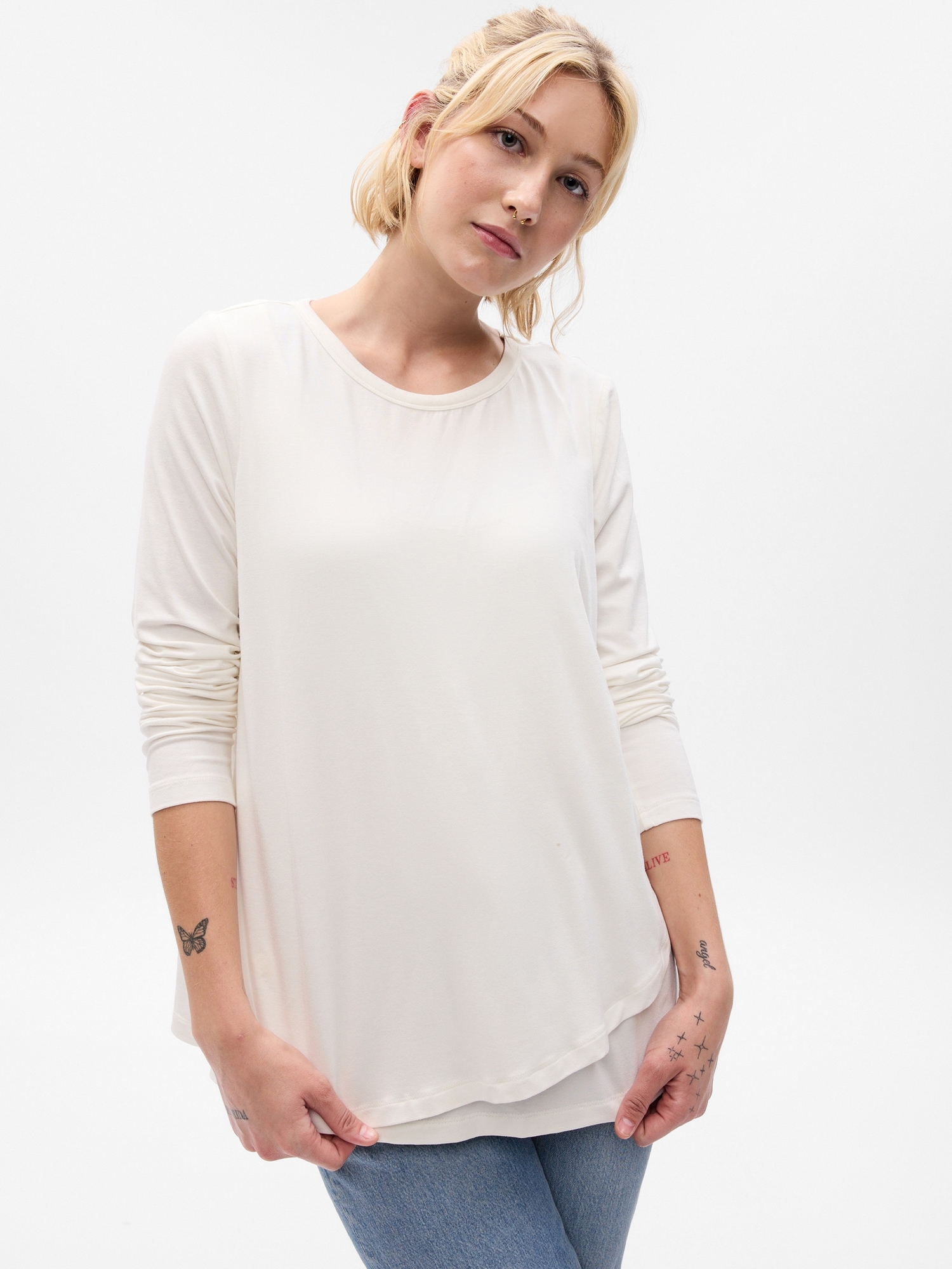 Gap Maternity Double-Layer Nursing T-Shirt