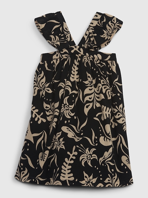 View large product image 1 of 3. Toddler Crinkle Gauze Flutter Halter Dress