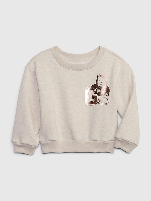 1 of 8 showing, with the color oatmeal heather beige of product Toddler Logo Sweatshirt