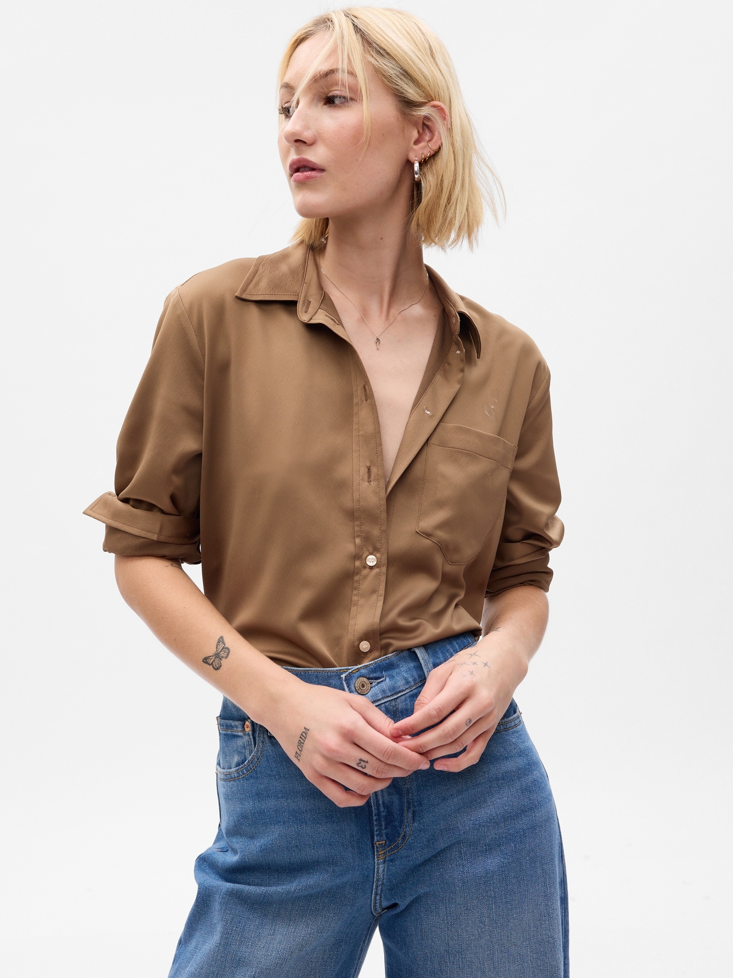 Gap Satin Shirt