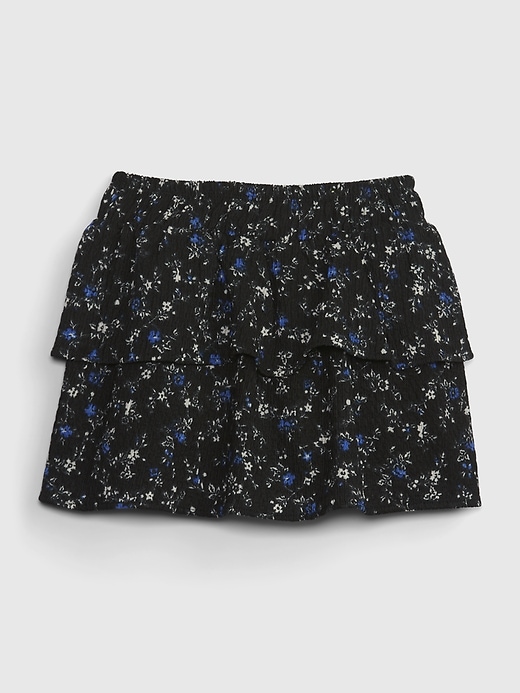 1 of 8 showing, with the color medium floral black of product Toddler Tiered Floral Skort