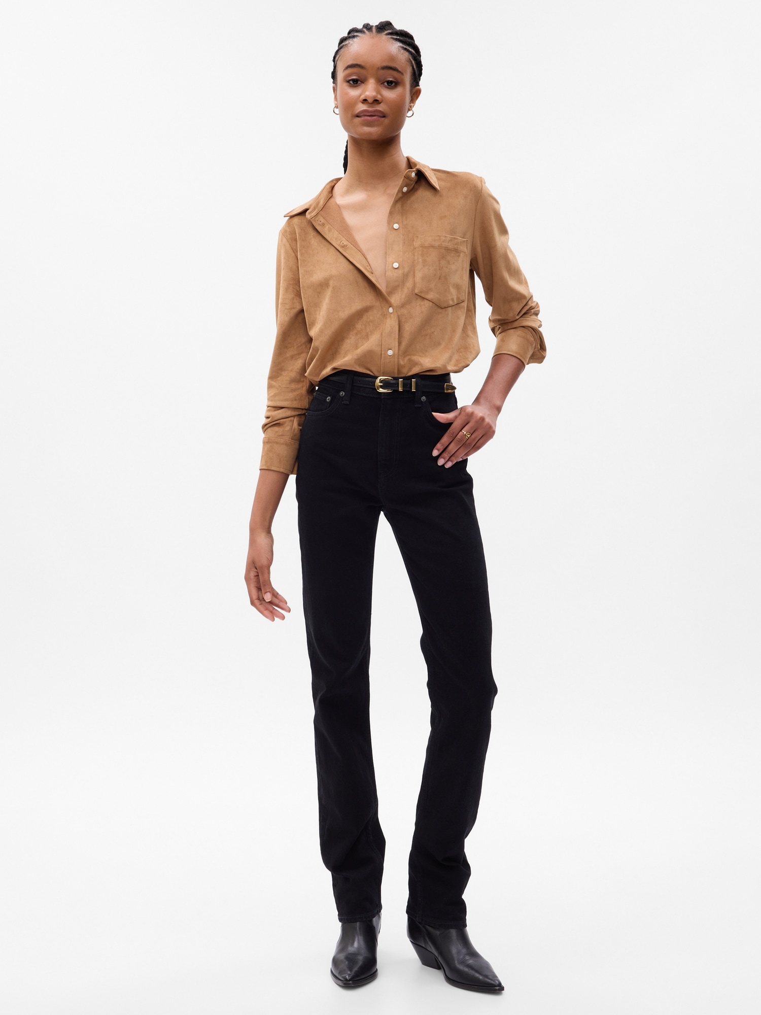 Faux-Suede Shirt