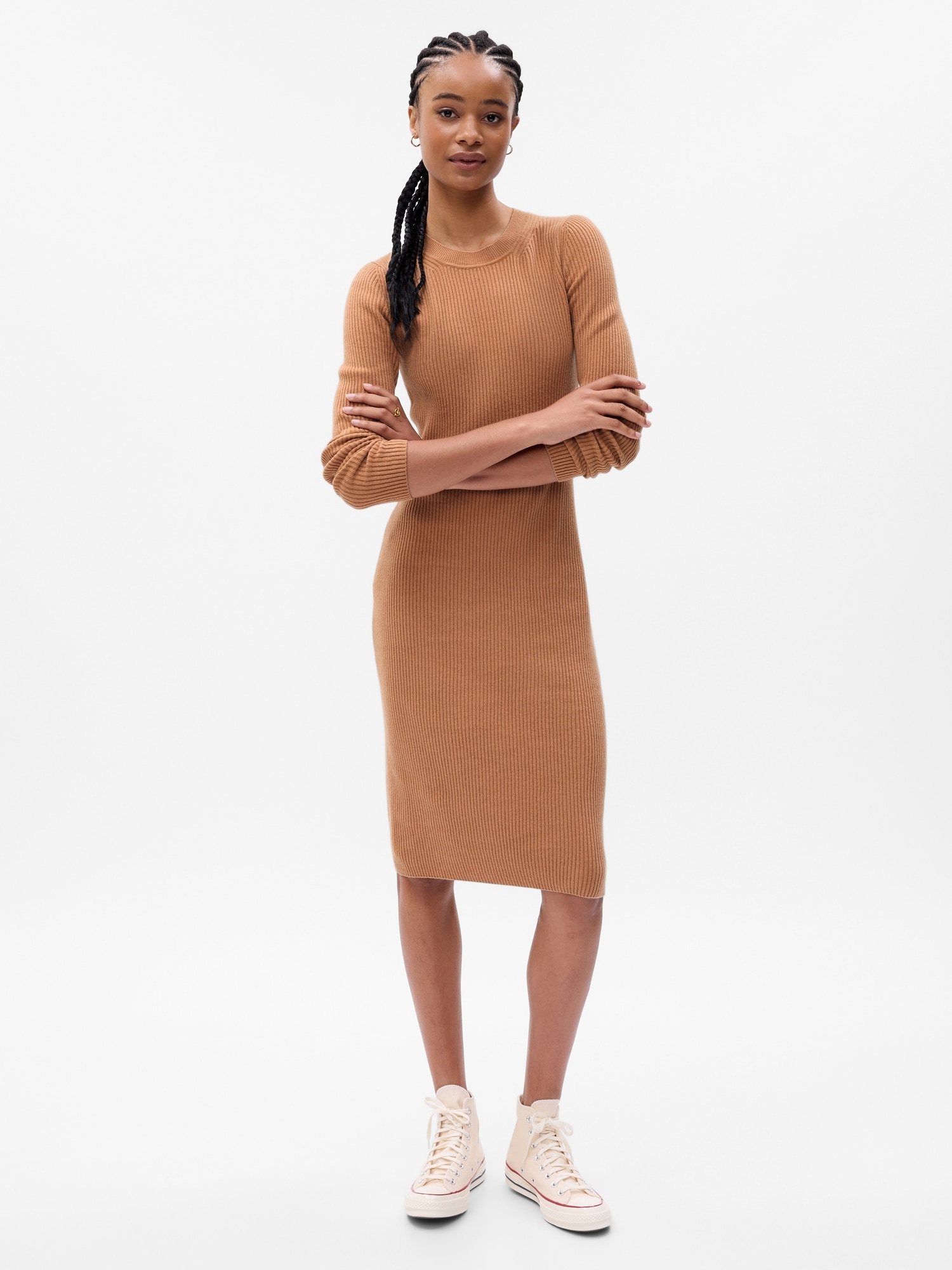 CashSoft Midi Sweater Dress