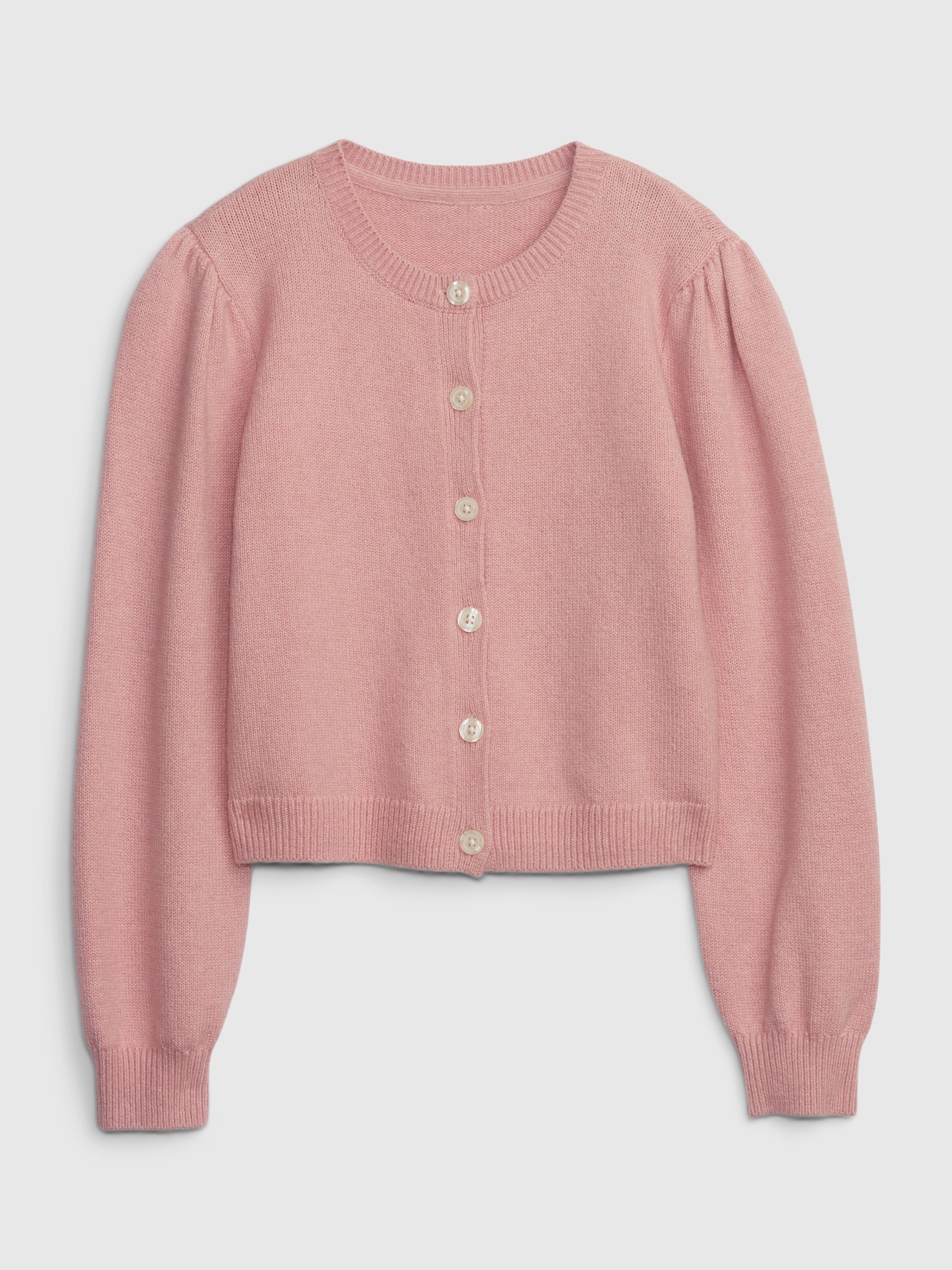 Kids CashSoft Puff Sleeve Cardigan Gap