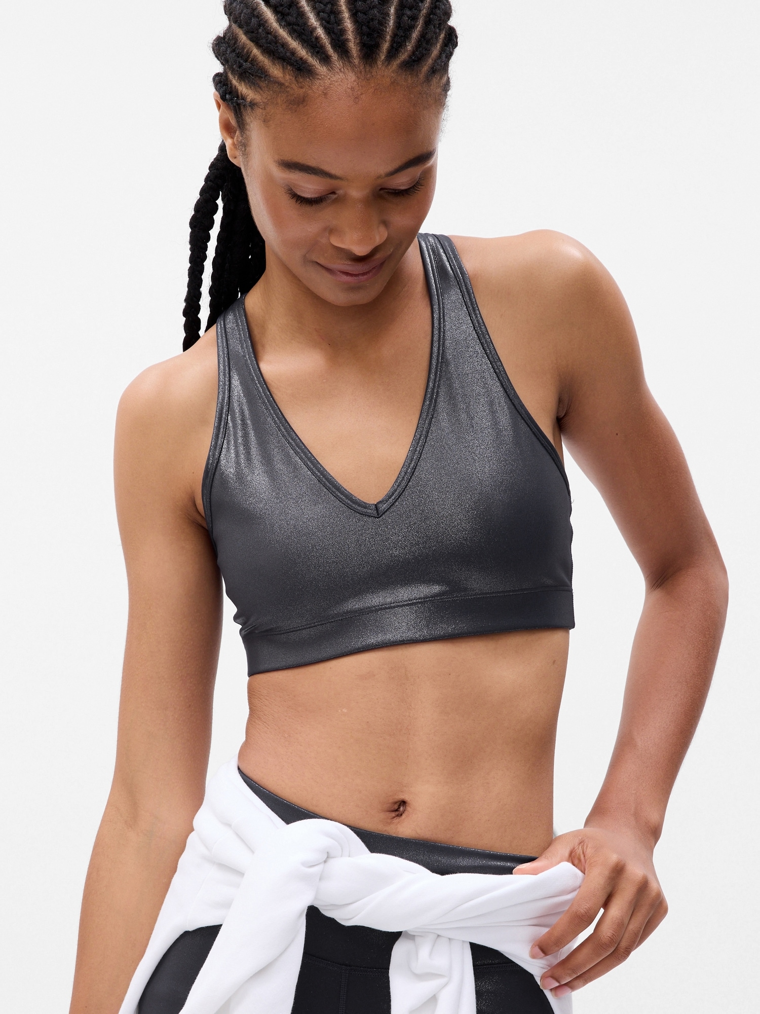 Gap GapFit Sculpt Medium Impact Zip Front Sports Bra, We Compared 10 Gap  Sports Bras With Varying Levels of Support (and They're on Sale)