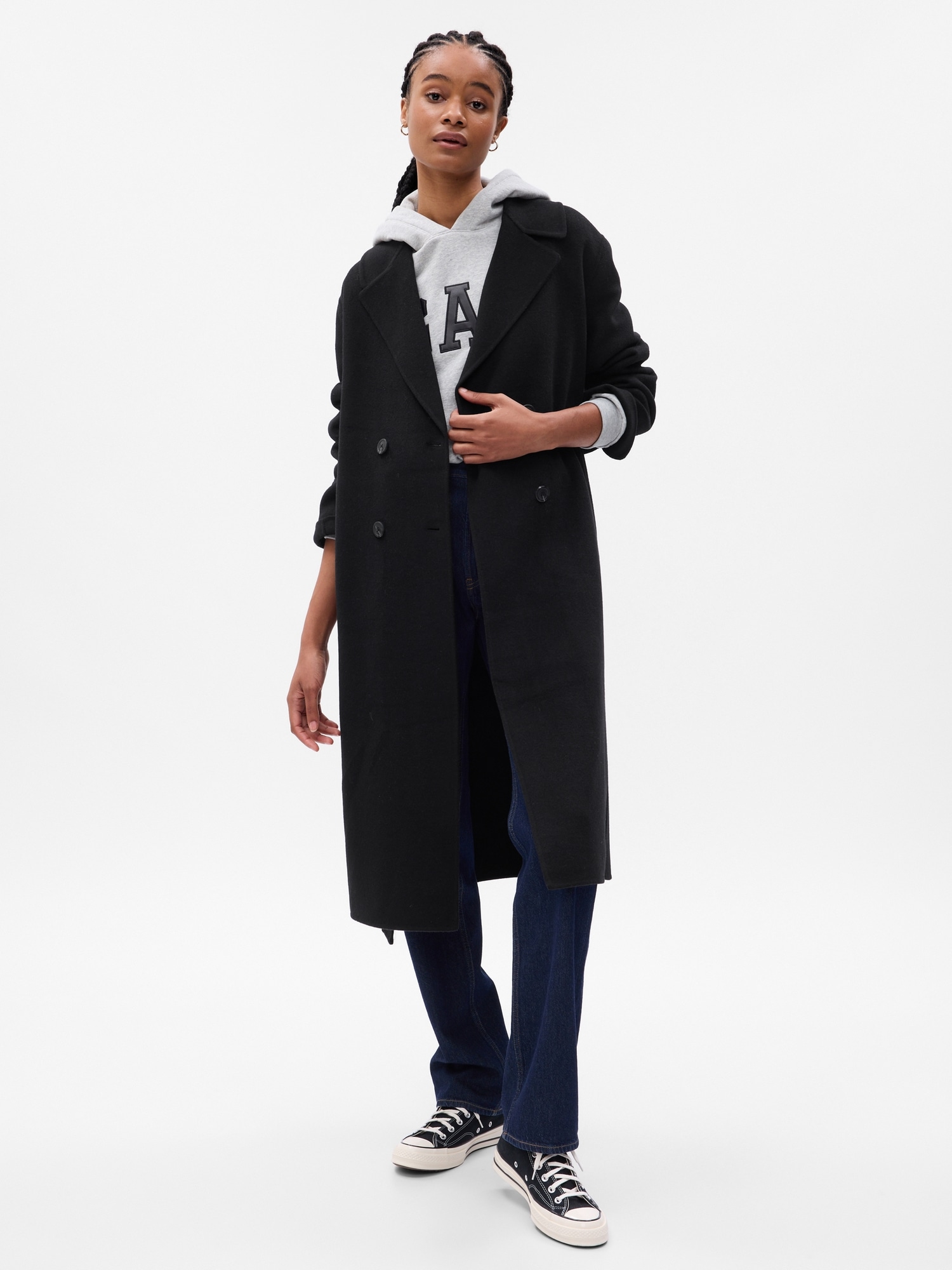 Relaxed Wool Wrap Coat | Gap