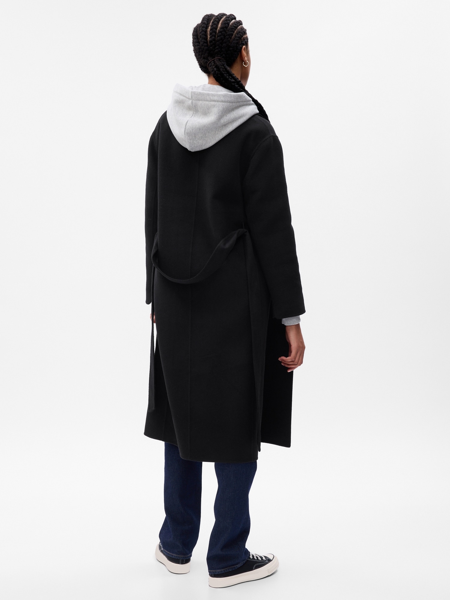 Relaxed Wool Wrap Coat Gap