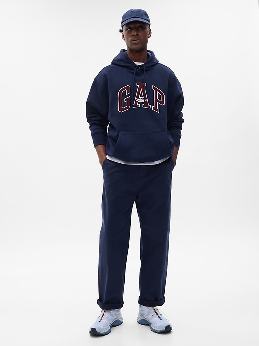 2 of 8 showing, with the color blue of product Gap Reissue Arch Logo Heavyweight Hoodie