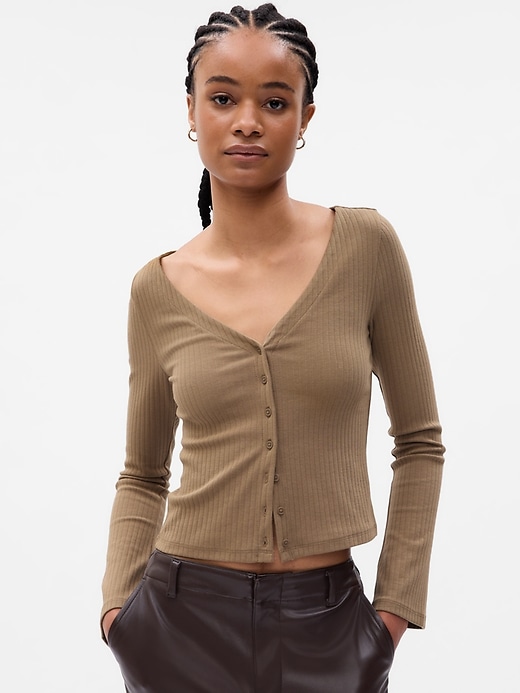 Image number 3 showing, Modern Rib Cardigan