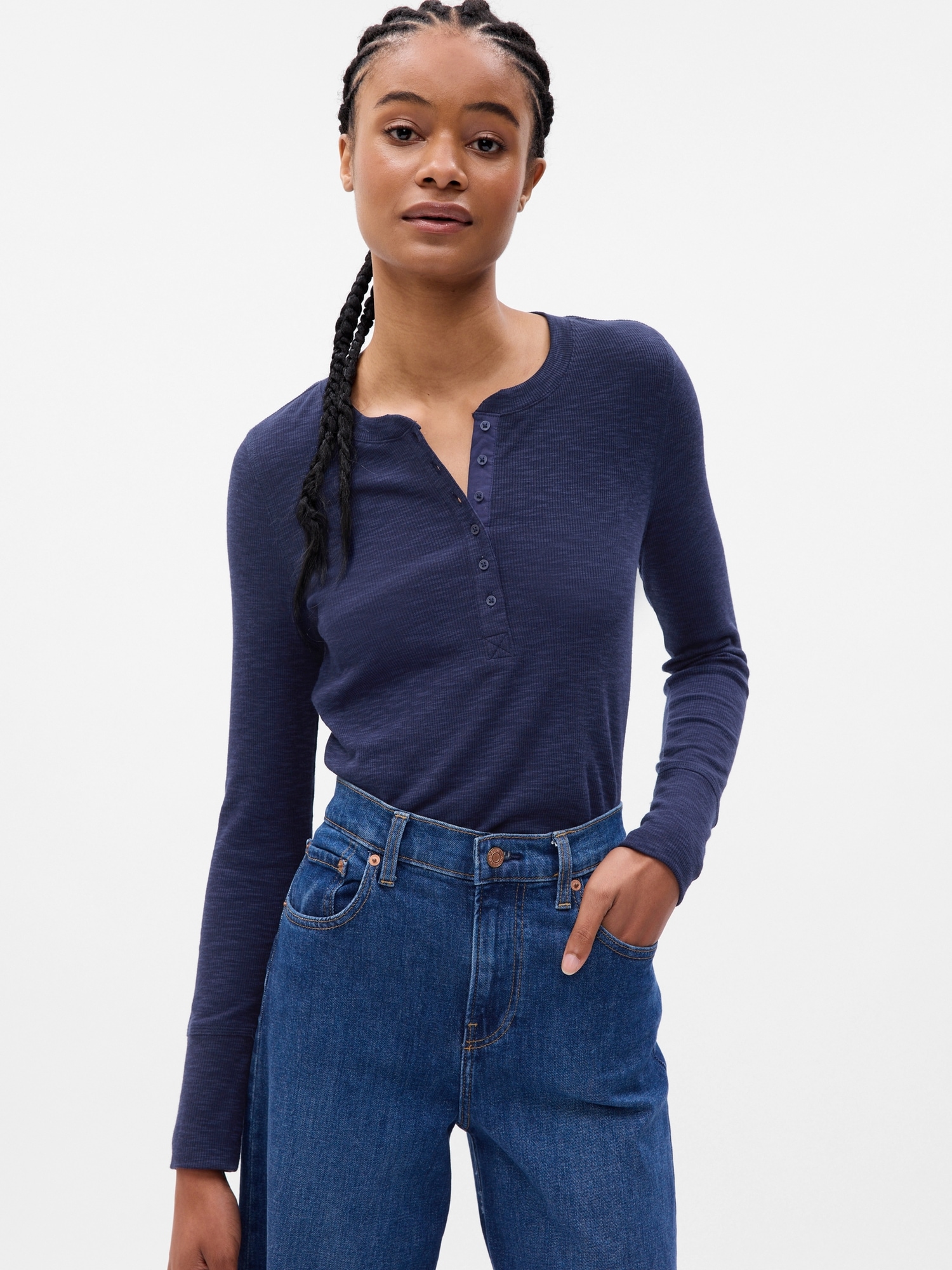 Gap Essential Rib Henley T-Shirt