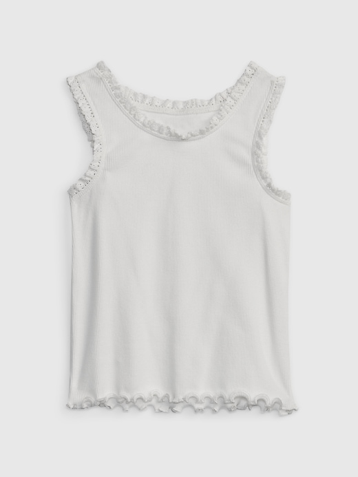 Image number 1 showing, Toddler Rib Lace Tank Top