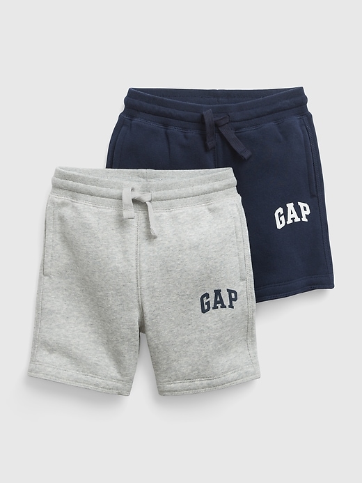 1 of 8 showing, with the color blue of product Toddler Gap Logo Sweat Shorts (2-Pack)
