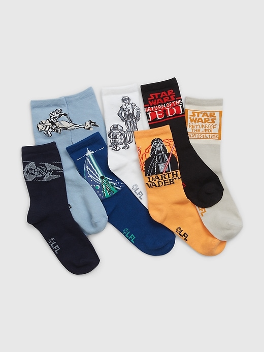 View large product image 1 of 1. GapKids &#124 Star Wars&#153 Crew Socks (7-Pack)
