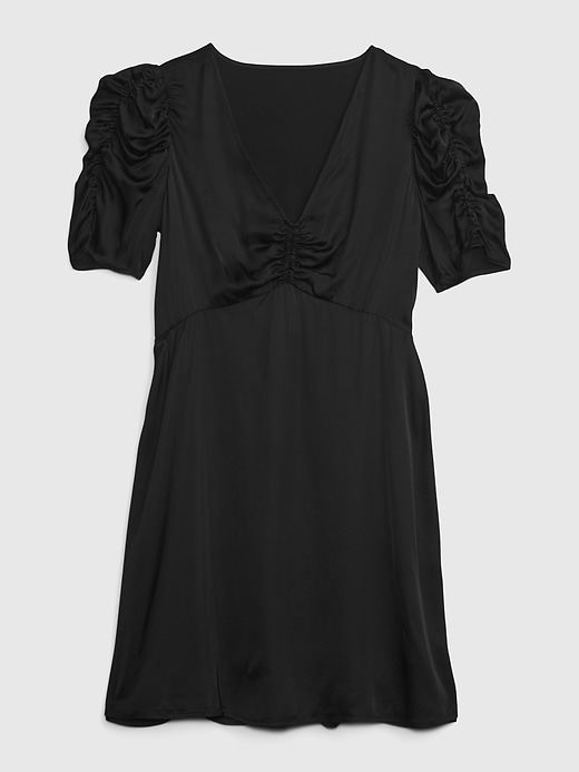 Image number 6 showing, Puff-Sleeve Ruched Mini Dress