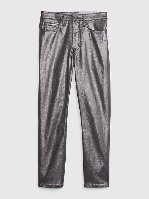 Image number 6 showing, High Rise Metallic Vintage Slim Jeans