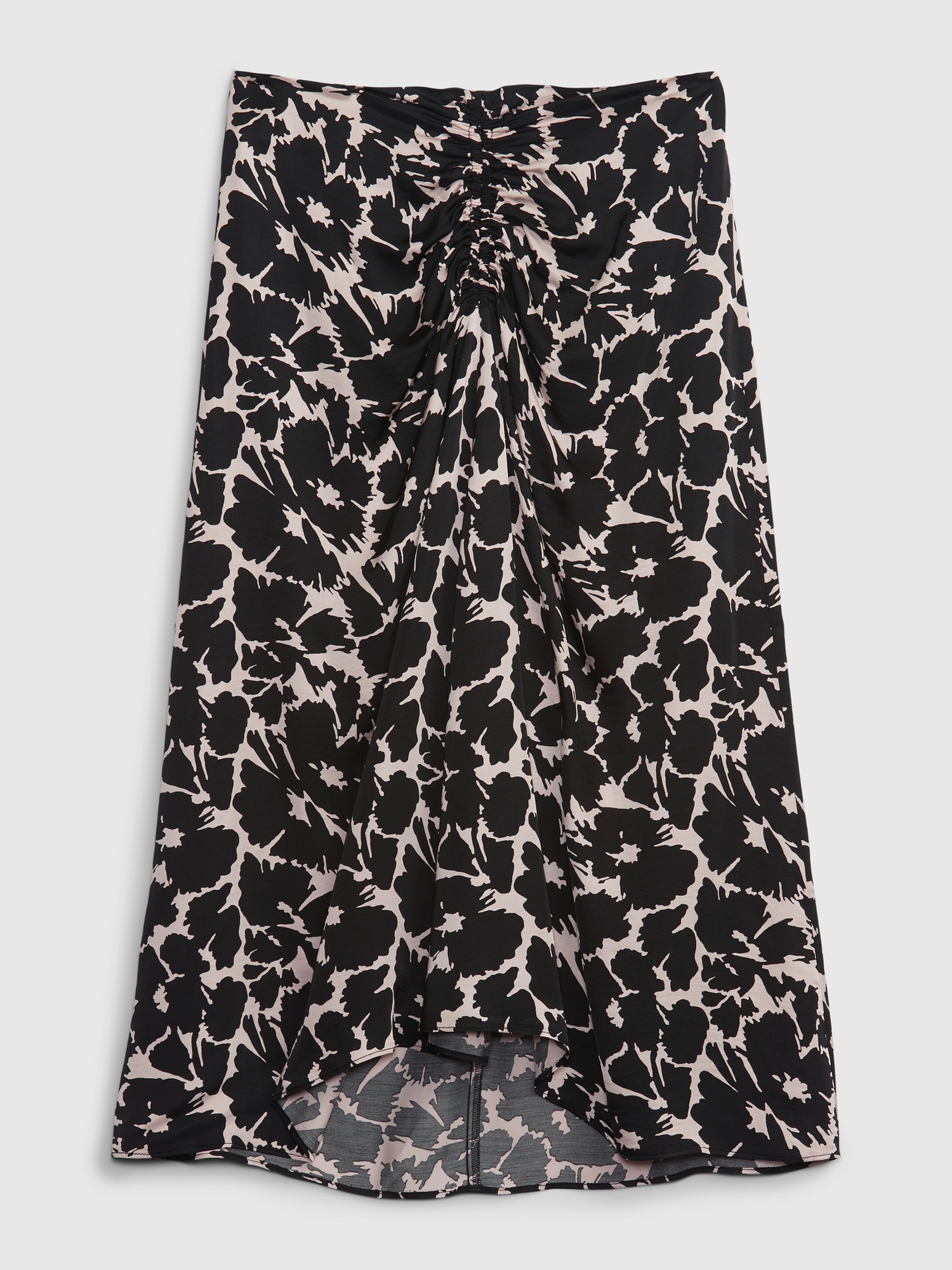 Ruched Floral Midi Skirt Gap