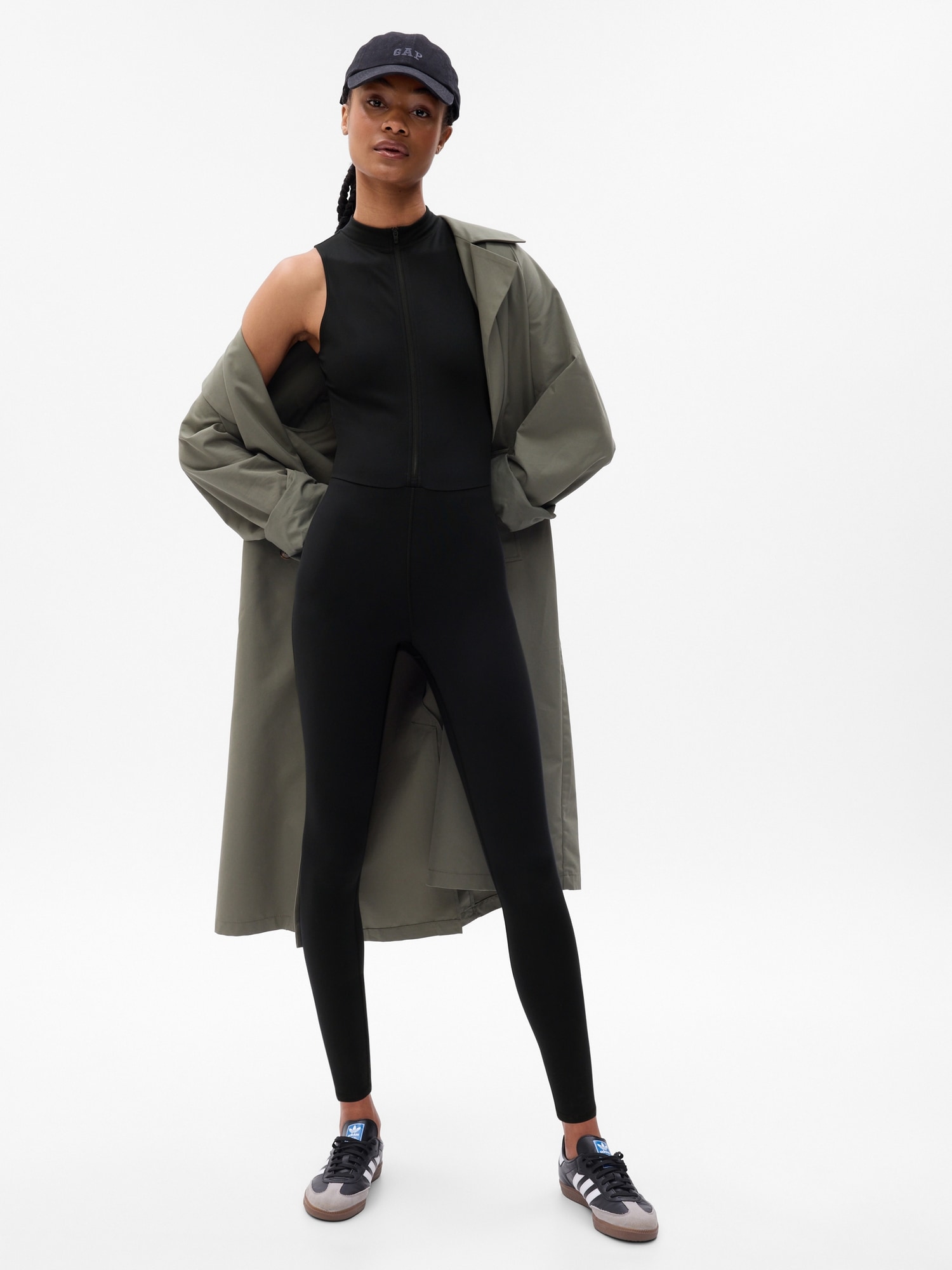 GapFit Power Half-Zip Exercise Jumpsuit