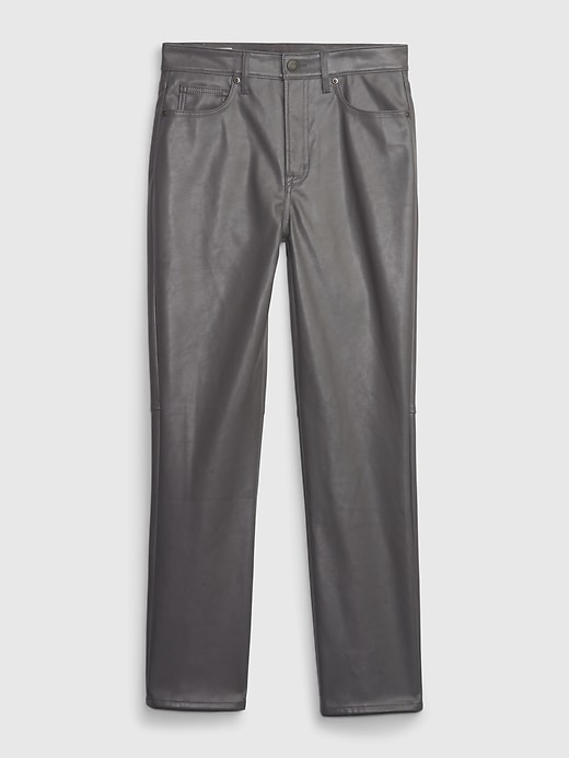 Image number 6 showing, High Rise Vegan Leather Vintage Slim Pants