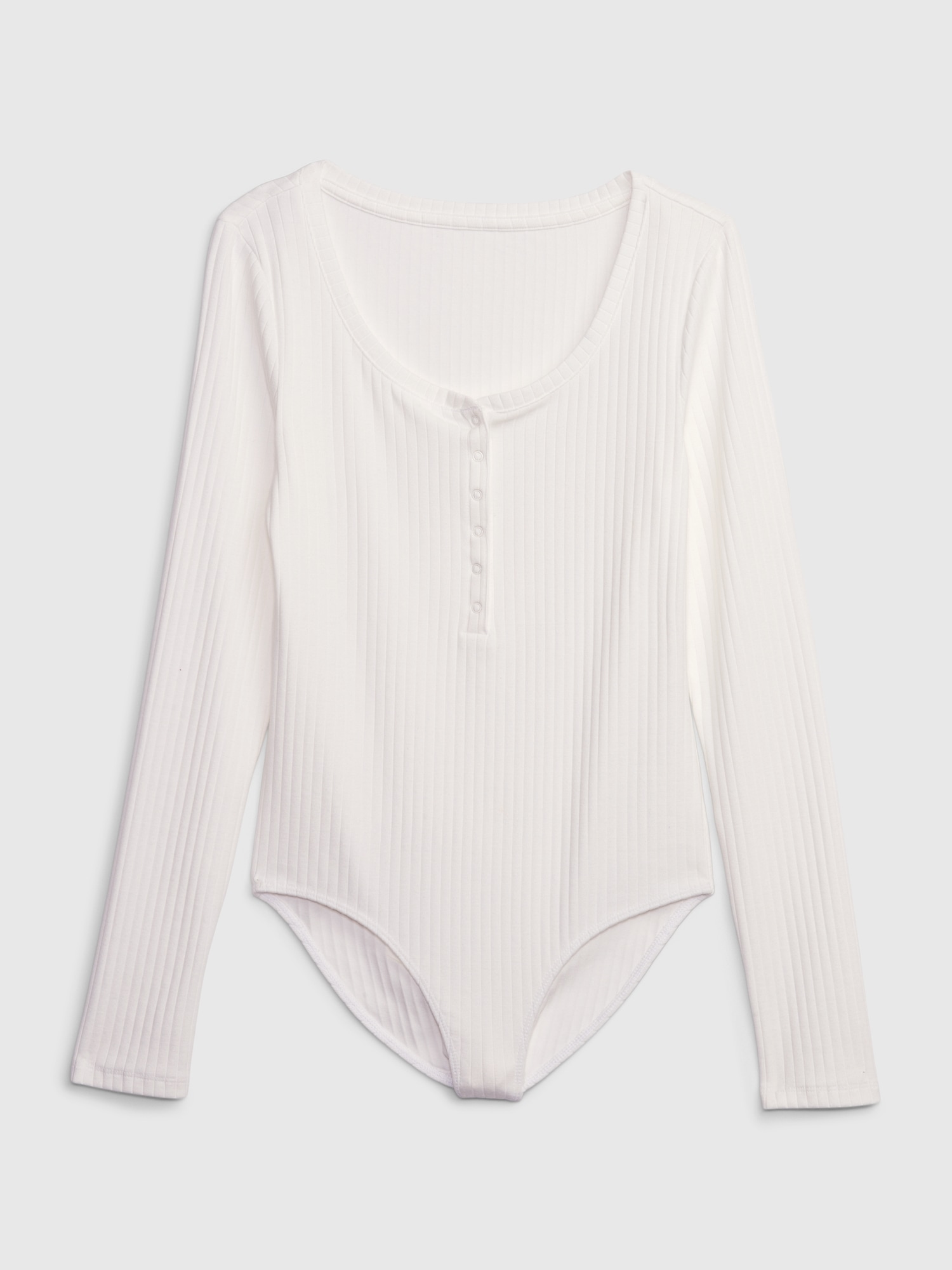 Modern Rib Henley Bodysuit Gap