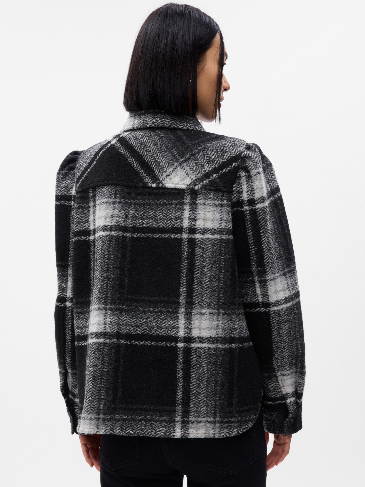 Eaphi wool like check jacket レディース