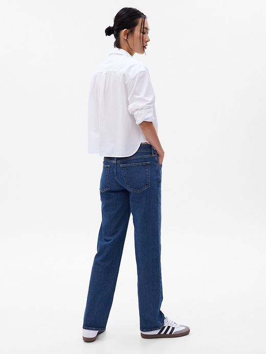 2 of 8 showing, with the color medium wash of product Organic Cotton Low Rise ’90s Loose Jeans with Washwell​