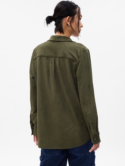 Image number 2 showing, Faux-Suede Shirt