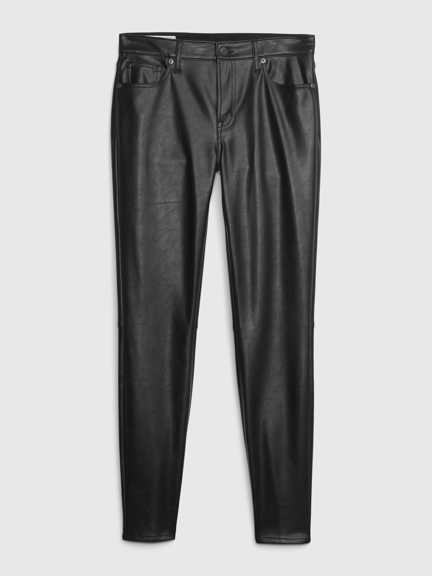 Mid Rise Vegan Leather True Skinny Pants | Gap