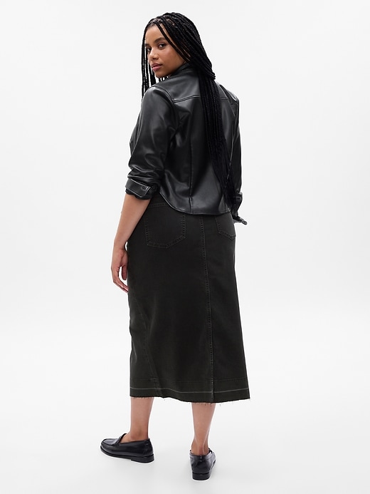 Image number 5 showing, Denim Midi Skirt