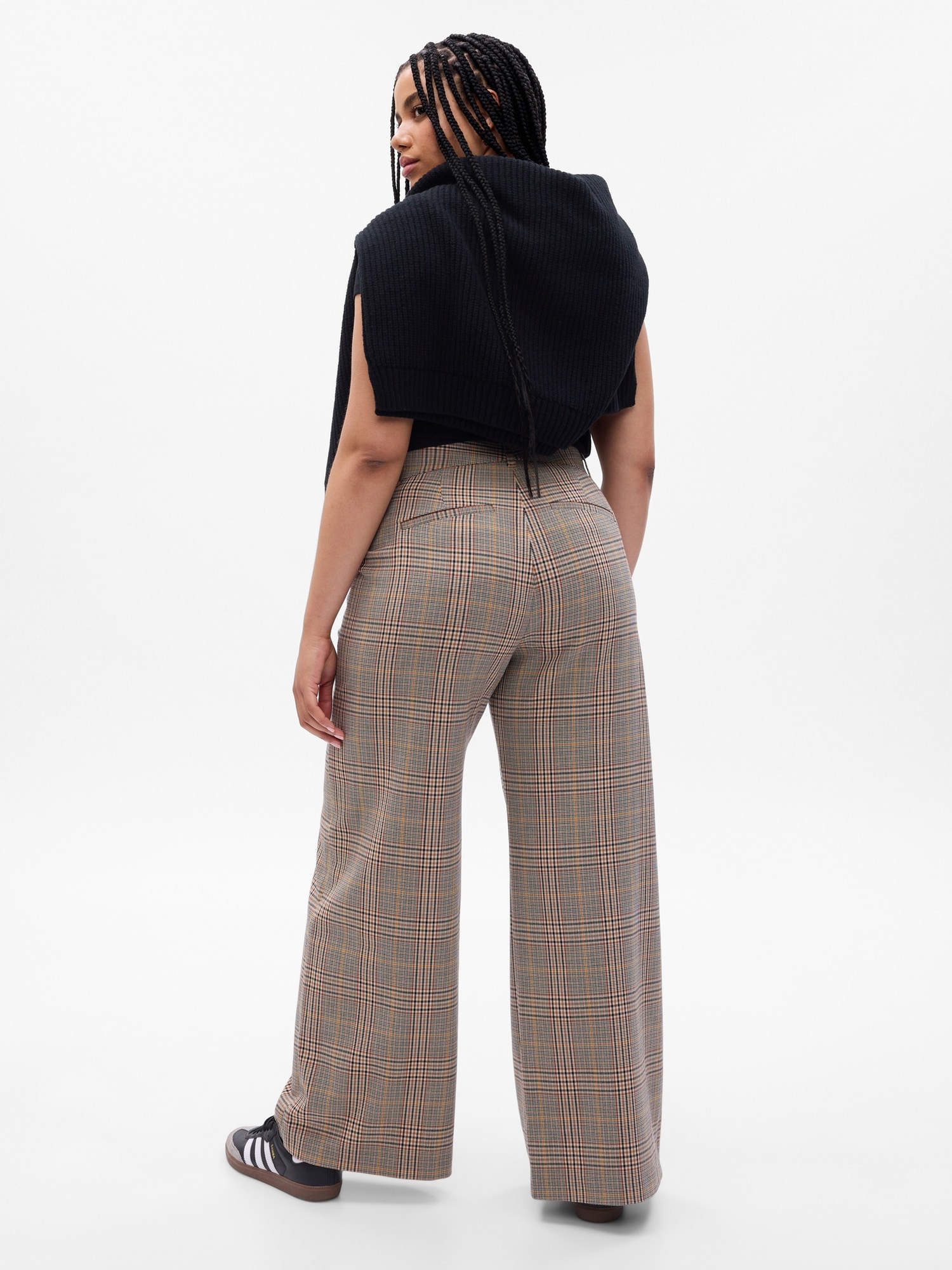Gap checked trousers deals