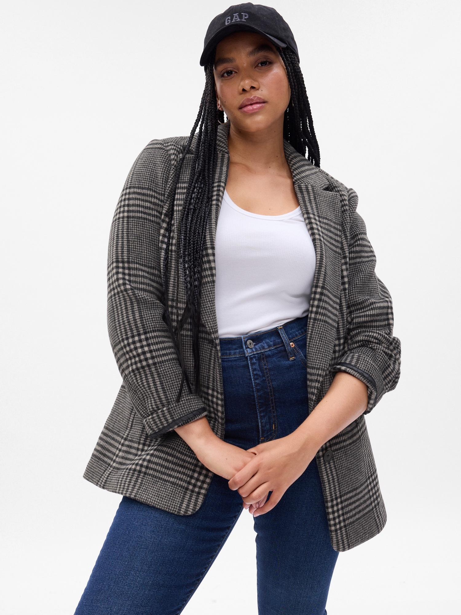 Plaid Wool Blazer | Gap