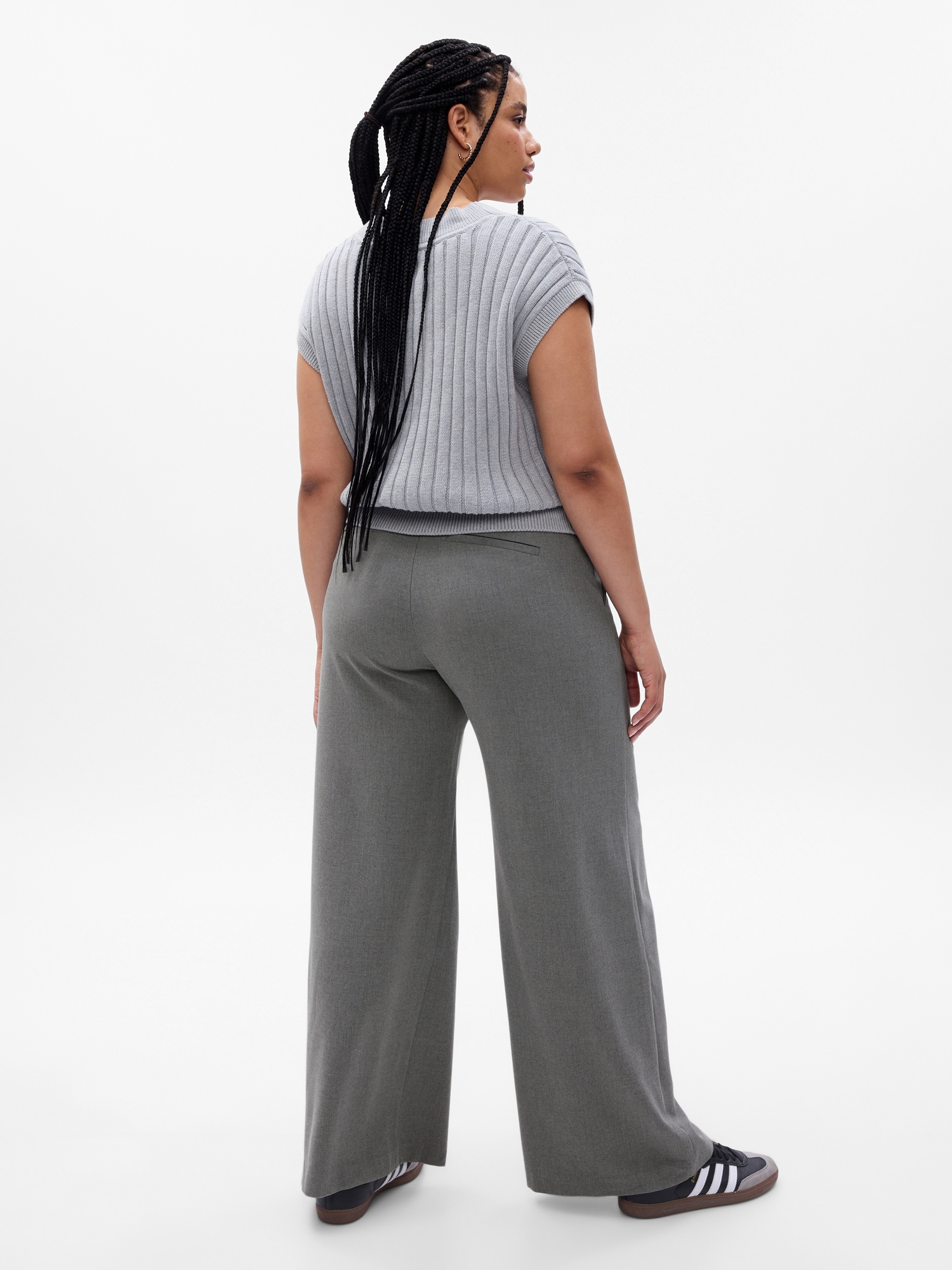 High Rise Wide-Leg Trousers | Gap