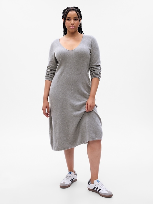 knee length dresses for ladies Let It All Go Cream Sweater Midi Dress  Shop the Mint