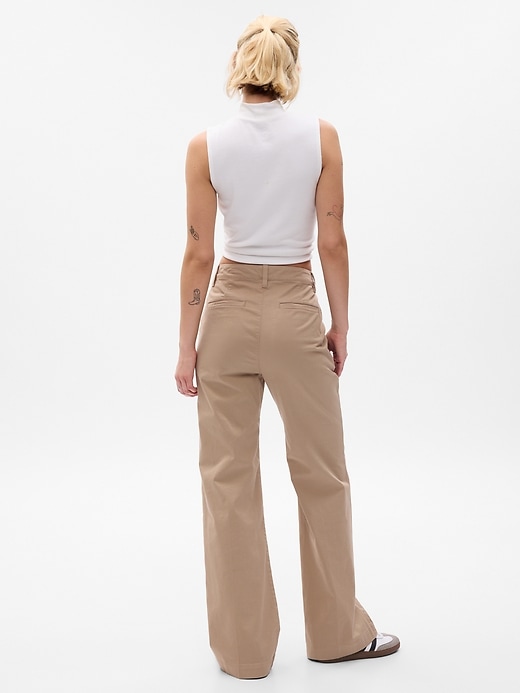 Image number 2 showing, High Rise Flare Khakis