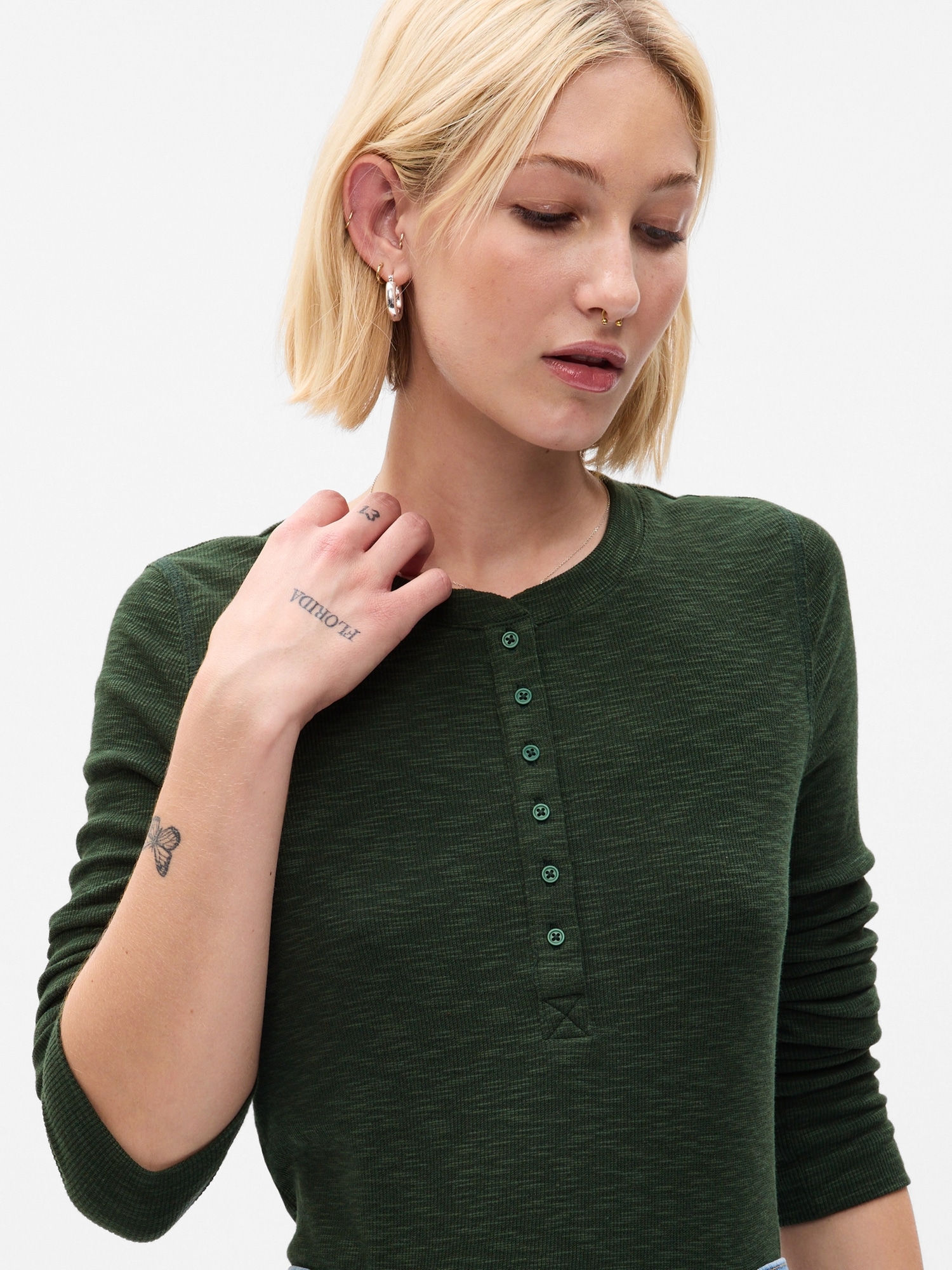 Gap Essential Rib Henley T-Shirt