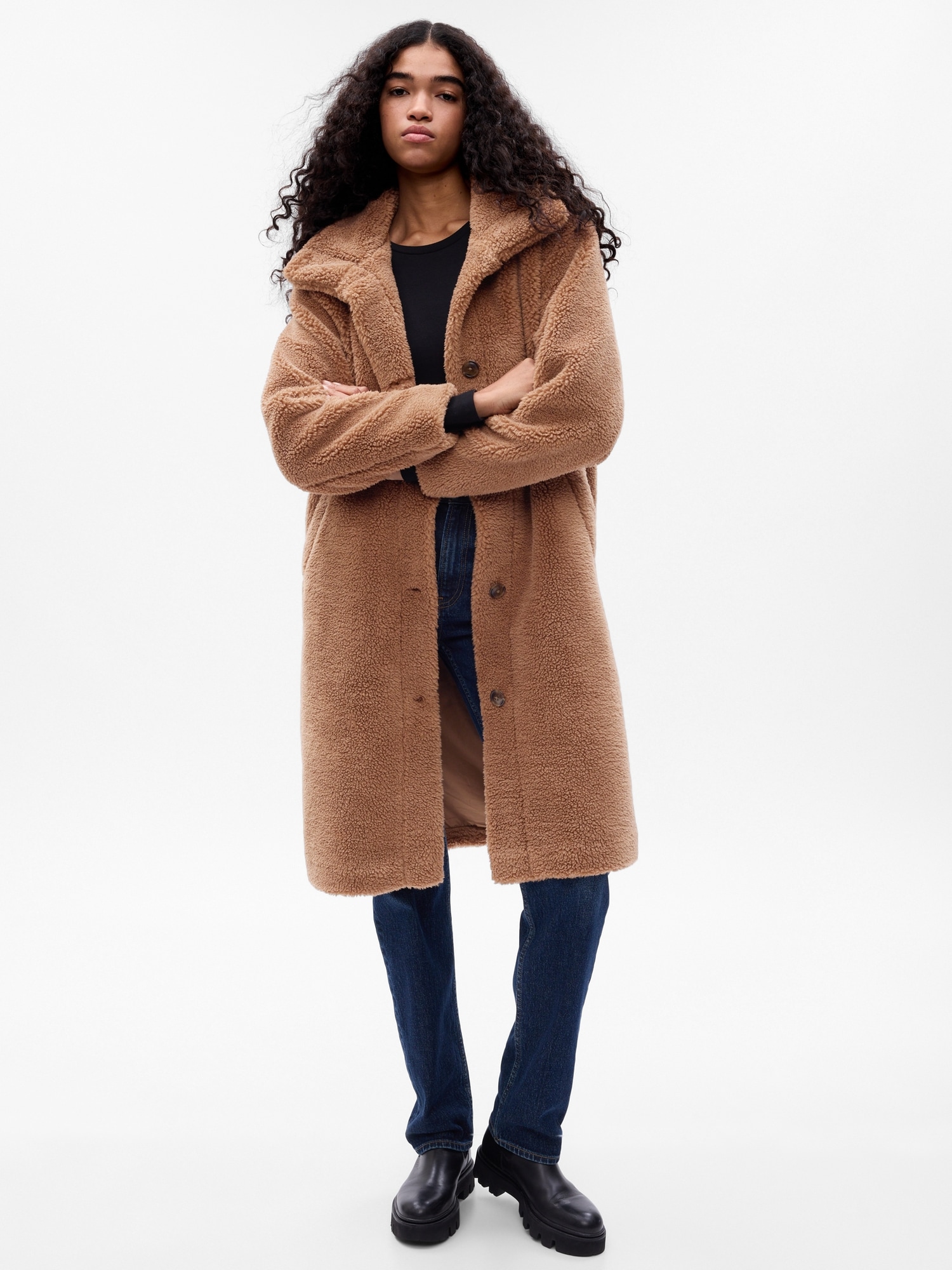 Gap Long Sherpa Coat